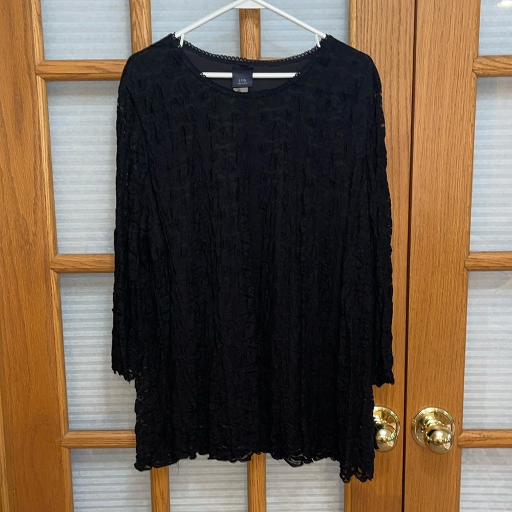 3X Black Lace Top